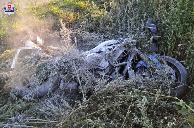 Zderzenie motocykla z kombajnem zbożowym. Nie żyje 48-latek