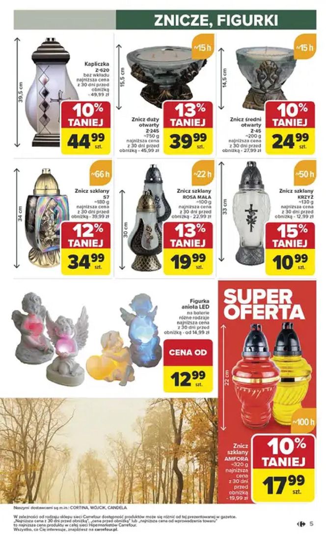 Ceny zniczy - Carrefour