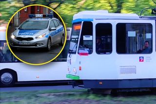 Policyjny pościg za... tramwajem. 49-letni amator okularów słonecznych będzie miał kłopoty