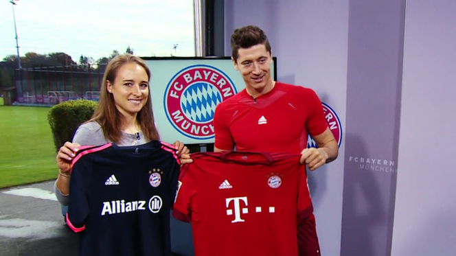 Robert Lewandowski i Gina Lewandowska spotkali się! Jak snajper ze snajperem[WIDEO]