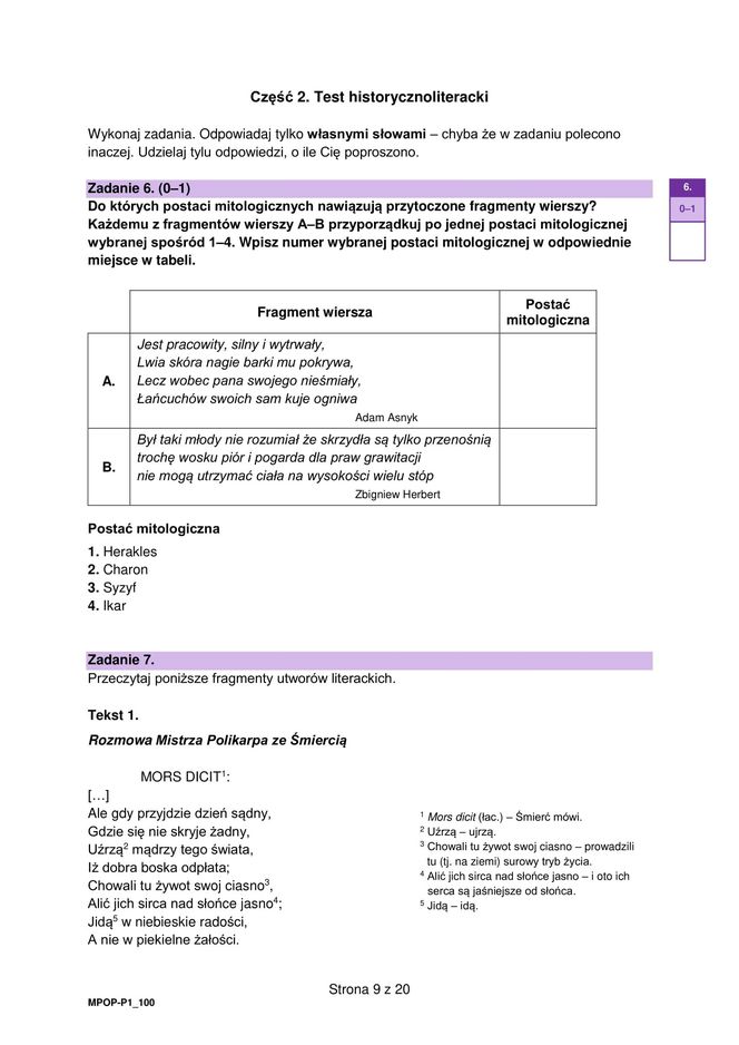 Matura 2025: polski. Arkusze CKE i odpowiedzi. Poziom podstawowy [Formuła 2023] 5.05.2025
