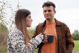 Barwy szczęścia, odcinek 3148. Agata (Natalia Zambrzycka), Ignacy (Olaf Staszkiewicz)