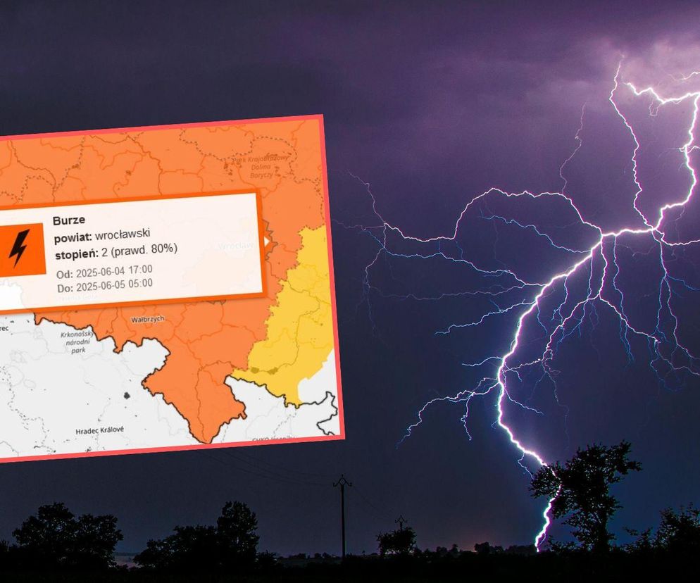 Silne burze nadciągają nad Dolny Śląsk. Możliwy grad i trąby powietrzne