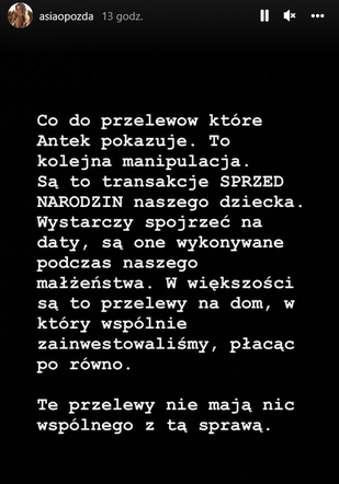Antek Królikowski i Joanna Opozda - bankowe transakcje