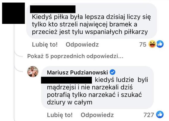 Pudzian skwitował narzekacza