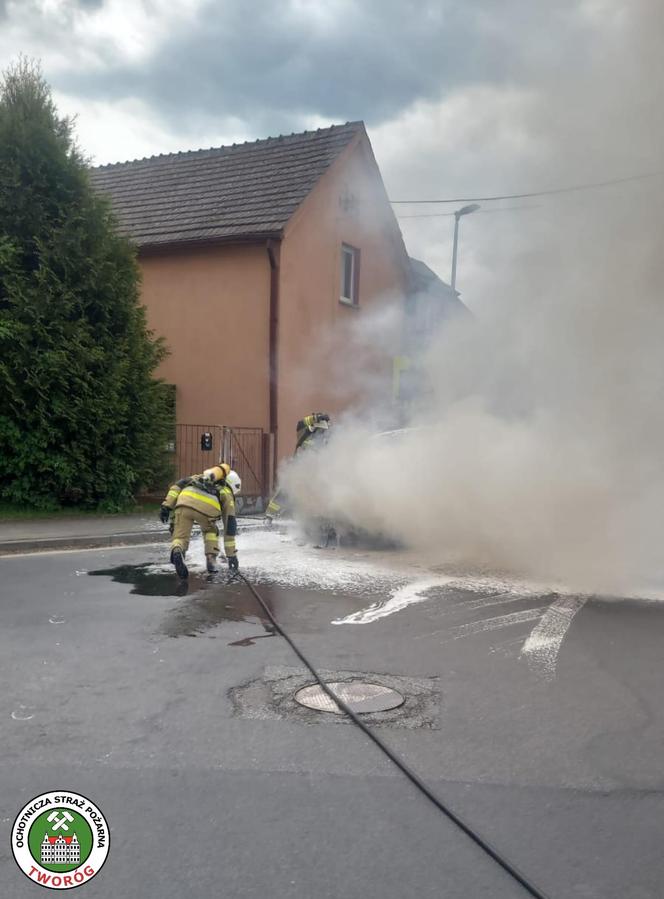 Pożar samochodu osobowego w Tworogu