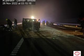 Wypadek na autostradzie A1 w Częstochowie