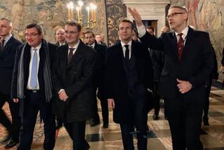 Macron w Zamku Królewskim na Wawelu