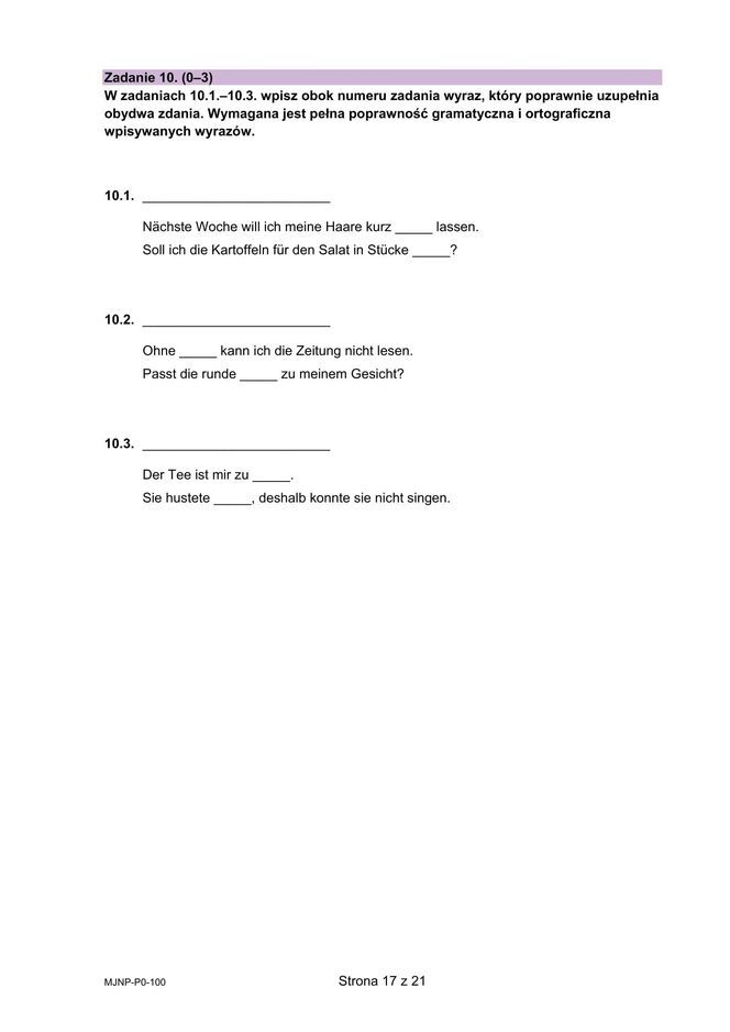 Matura 2025: niemiecki 7.05.2025. Arkusze CKE i odpowiedzi. Poziom podstawowy [Formuła 2023]	