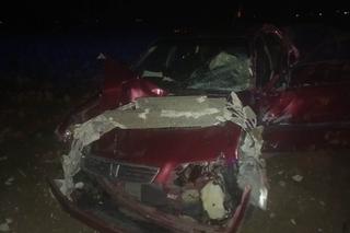 Sikorzyce. Uderzył w słup i wypadł z jezdni. Honda wylądowała w szczerym polu