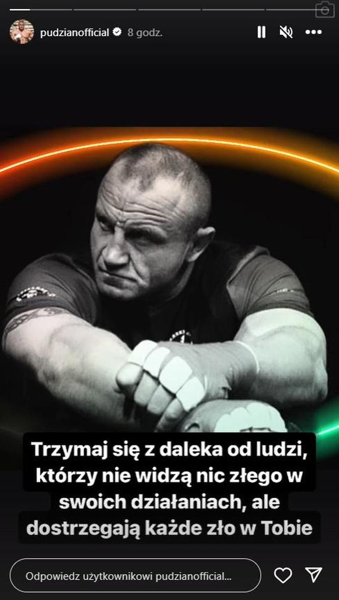 Przestroga Mariusza Pudzianowskiego