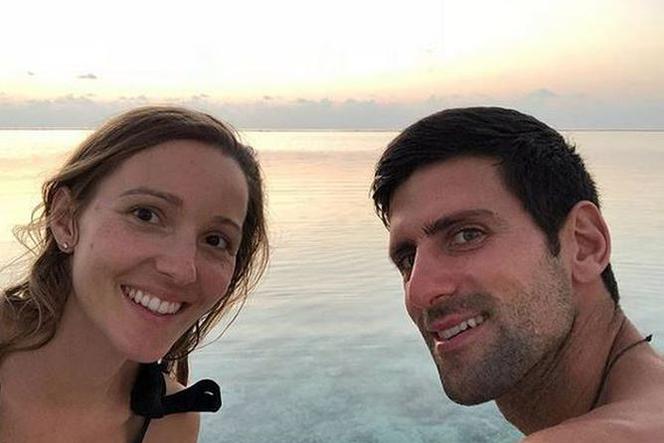 Novak Djoković i jego żona Jelena