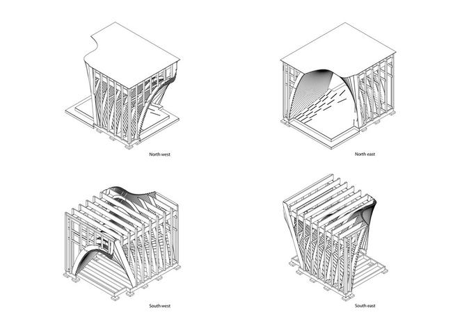 Projektowanie parametryczne i drewno - tymczasowy pawilon Pauhu