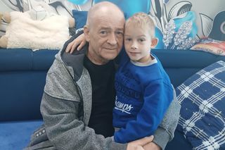 Mały Emil z tatą Mikołajem