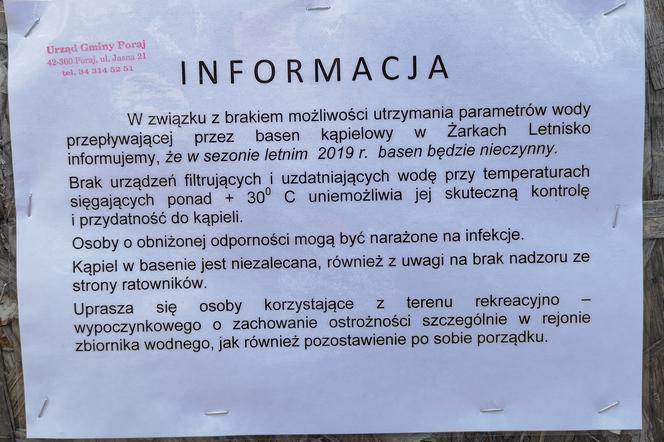 Żarki Letnisko: Zamknęli basen z powodu upałów?