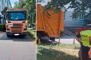 Wyciekło drastyczne nagranie. Śmieciarka zmiażdżyła spacerującą po chodniku emerytkę [WIDEO]