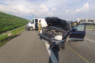 Wypadek na autostradzie A4 w powiecie strzeleckim