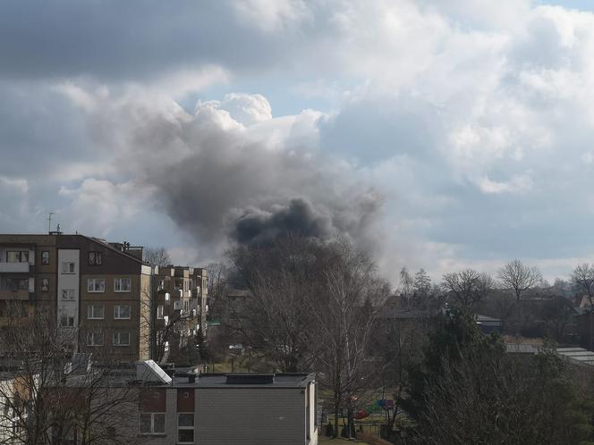 Pożar warsztatu w Sosnowcu