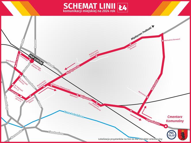 Od 2 kwietnia w Łukowie funkcjonuje nowa czwarta linia komunikacji miejskiej Ł4. Sprawdź trasę!