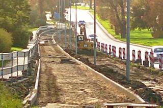 Rozkopany dojazd do sklepu IKEA w Szczecinie