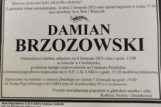 Damiana zmiażdżyła ściana. Rodzina apeluje o pomoc. Chcą postawić godny pomnik