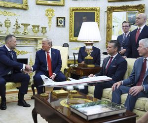 Konferencja Nawrockiego i Trumpa przed rozmowami w Białym Domu