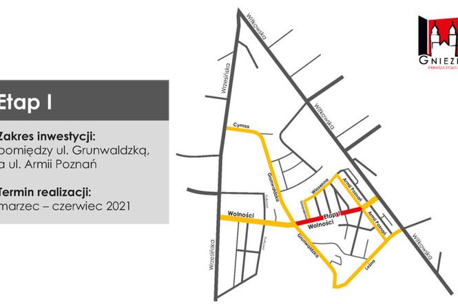 Pierwszy etap przebudowy ulicy Wolności i objazdy 
