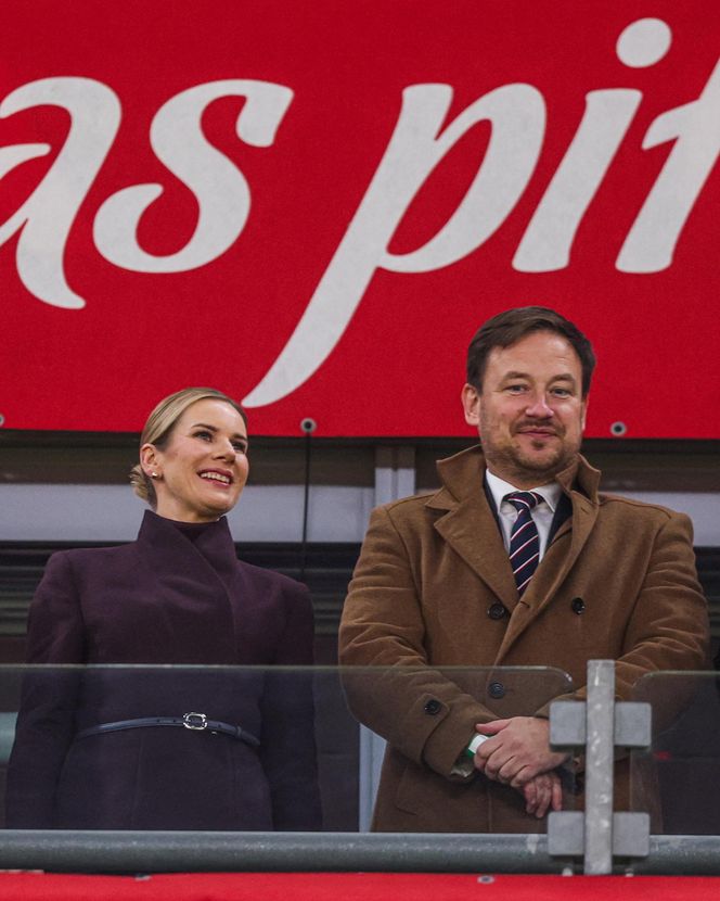 Marta Nawrocka na meczu Polska - Holandia