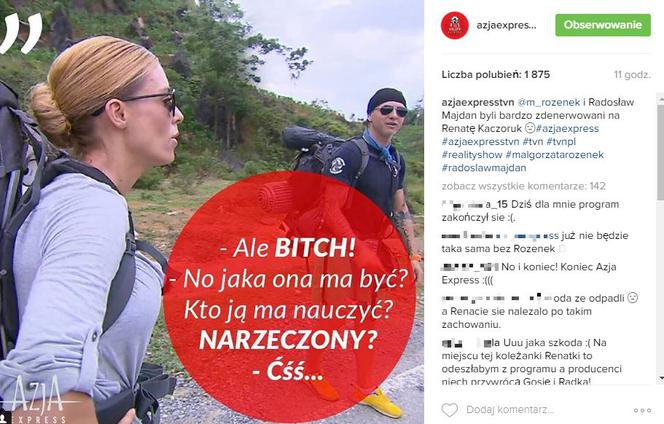 Małgorzata Rozenek w Azja Express - cytaty