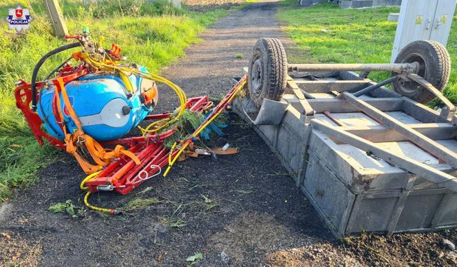 Dzierzkowice: Traktor prawie rozpadł się na pół! Ogromna siła