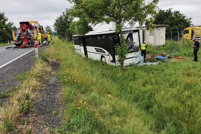 Wypadku autokaru wiozącego dzieci w Jełowej pod Opolem 