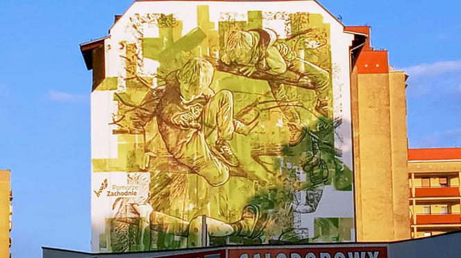 Ekologiczny mural przy Rondzie Giedroycia w Szczecinie