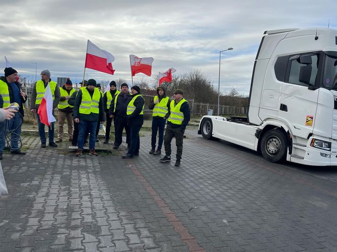 Protest rolników w Kołbaskowie