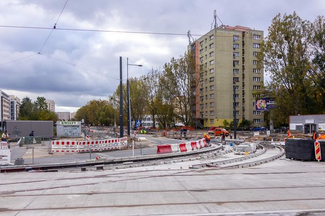 Budowa tramwaju na Stegny w Warszawie