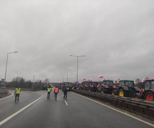 Protest rolników w Elblągu na S7