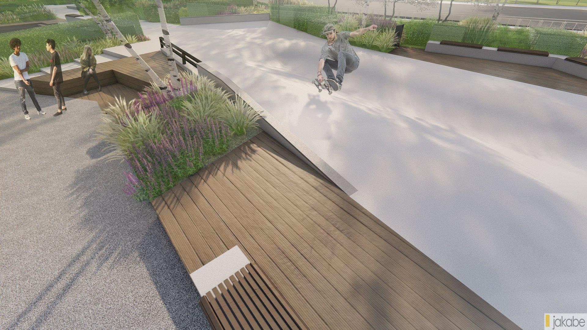 Nowy Skwer Sportów Miejskich w centrum Warszawy projektu JAKABE