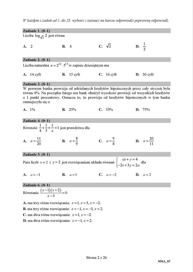 Matura 2019 z matematyki