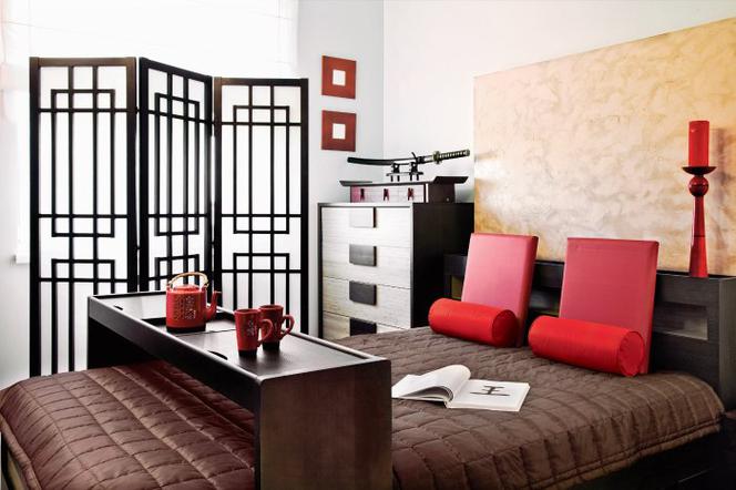 DEKORATORNIA: sypialnia w stylu japońskim ZDJĘCIA. Wnętrza z PROGRAMU DEKORATORNIA