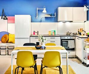 Kolorowa ściana w kuchni – geometria obrazu