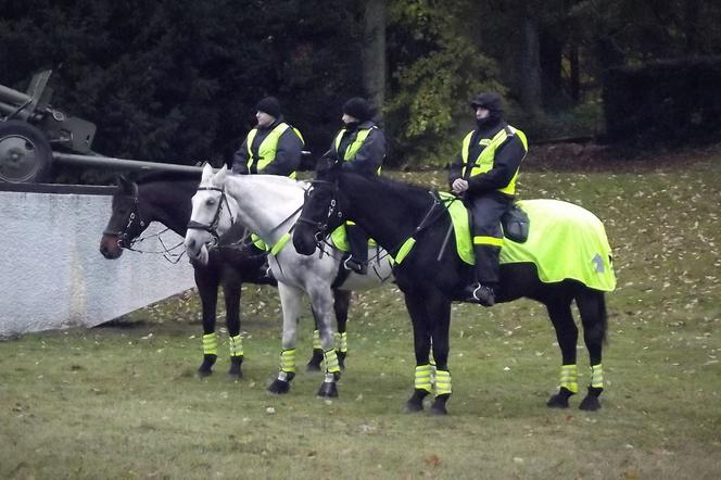 Policja Konna na Cmentarzu Centralnym w Szczecinie