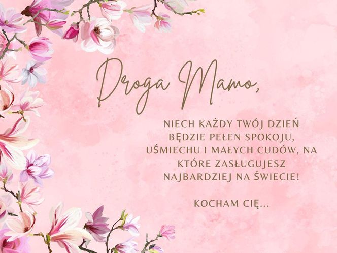 Życzenia od córki dla mamy