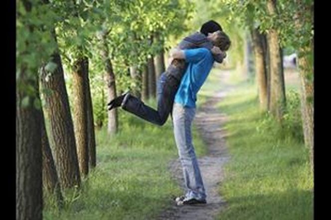 przytulanie, szczęście, para