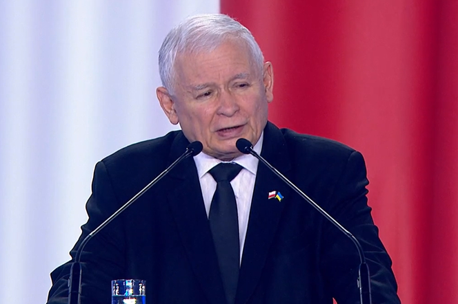 Kaczyński na konwencji PiS