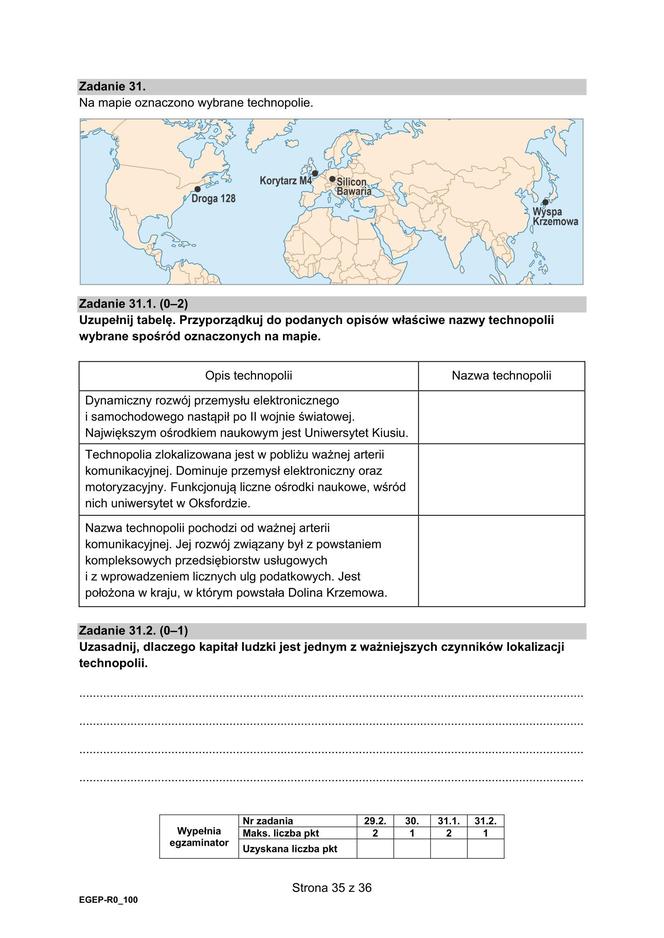 Matura 2024: geografia rozszerzona. ARKUSZ FORMUŁA 2015