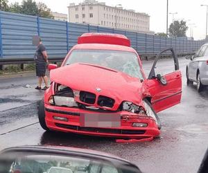 Wypadek w Warszawie. Ruch zablokowany