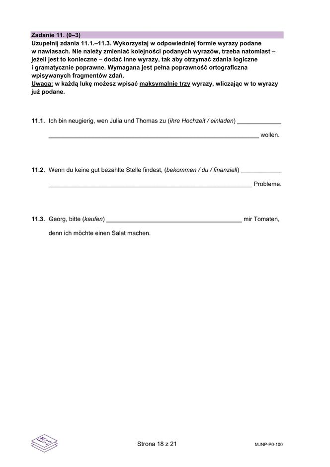 Matura 2025: niemiecki 7.05.2025. Arkusze CKE i odpowiedzi. Poziom podstawowy [Formuła 2023]	