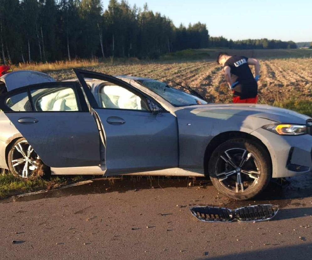 Na drodze Tychów Nowy - Mirzec, BMW uderzyło w przepust