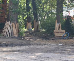Rewitalizacja parku Bronowickiego w lublinie - postęp prac na koniec lipca 2025