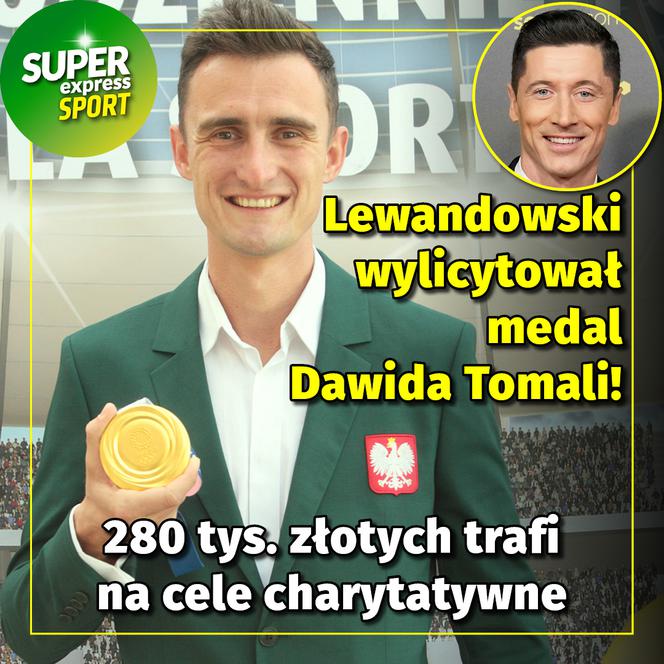 Lewandowski wylicytował medal Dawida Tomali!  280 tys. złotych trafi na cele charytatywne