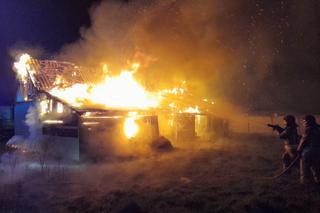 Pożar domu w Majkowie w powiecie skarżyskim